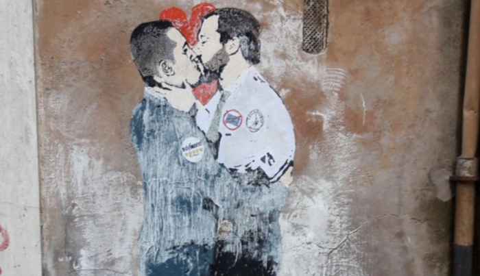 bacio di maio salvini